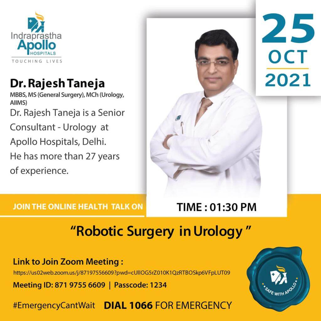 Online health talk on Robotic Surgery in Urology